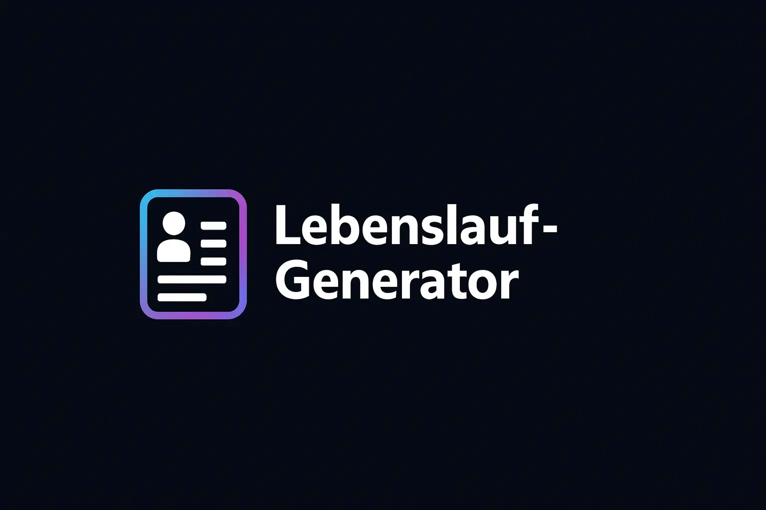 Lebenslauf Generator Software Dunkel FREE