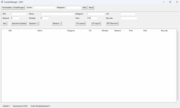 InventarManager Software – Bild 2