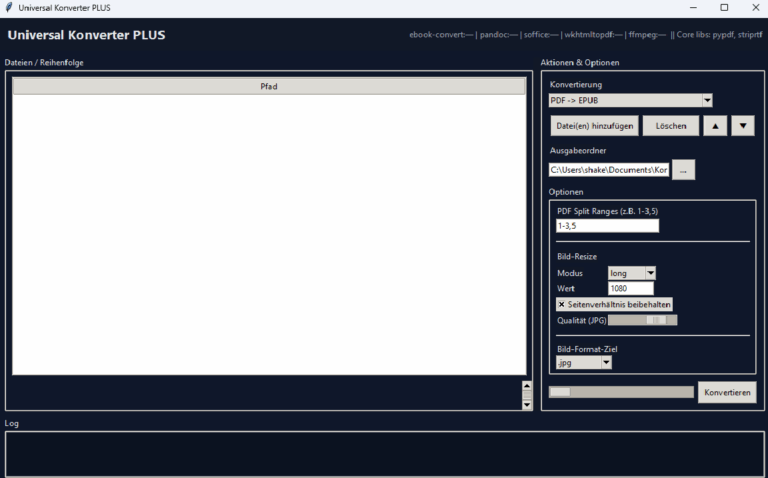 Universal Konverter PLUS Software