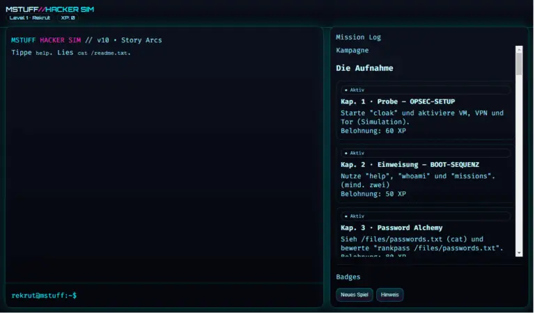 MStuff Hacker Sim – Cyberpunk Edition