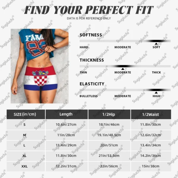 Croatia Flag Yoga Shorts for Women Workout Scrunch Butt Lifting High Waisted Gym Running Short Pants – Bild 5