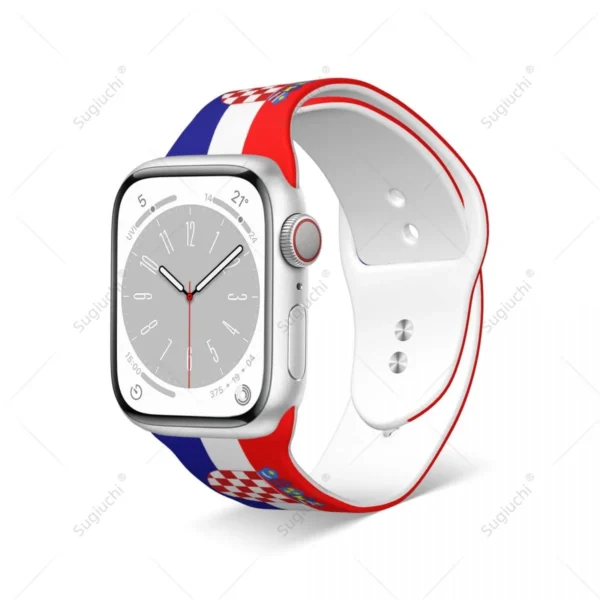 Unisex Croatia Flag 3D Printing Sport Strap for Apple Watch Band Ultra 2 Silicone WatchBand for Iwatch Series 9 8 7 6 SE 5 4 – Bild 2