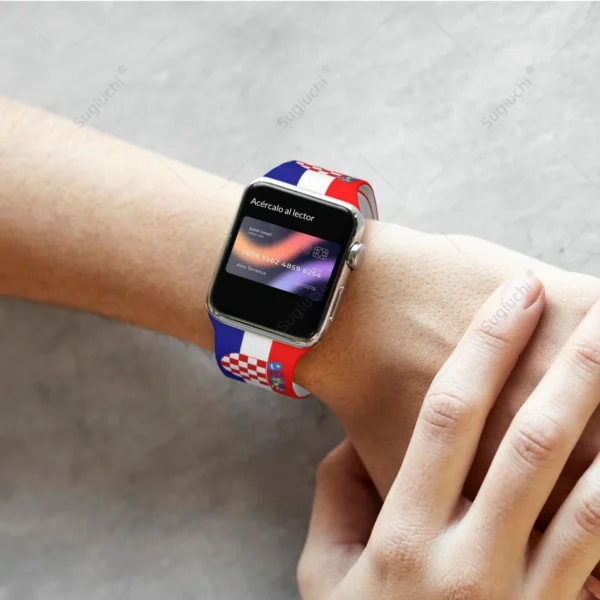 Unisex Croatia Flag 3D Printing Sport Strap for Apple Watch Band Ultra 2 Silicone WatchBand for Iwatch Series 9 8 7 6 SE 5 4 – Bild 5