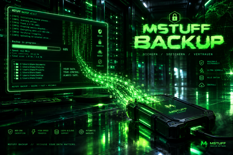 🟢 MStuff Backup // System Override. Die nächste Generation der Datensicherung.