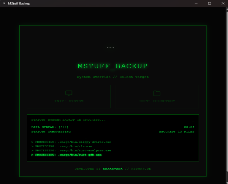 🟢 MStuff Backup // System Override. Die nächste Generation der Datensicherung.
